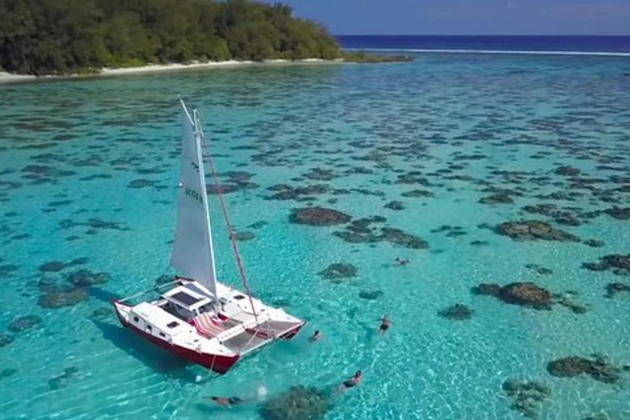 Tour di mezza giornata: Moorea Snorkeling e vela su un catamarano chiamato Taboo