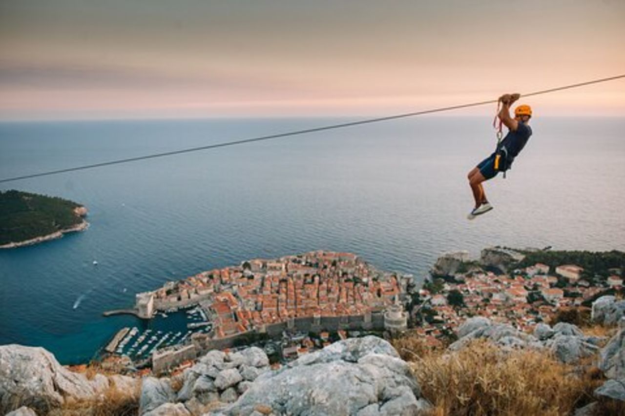 Esperienza Sunset Zipline a Dubrovnik