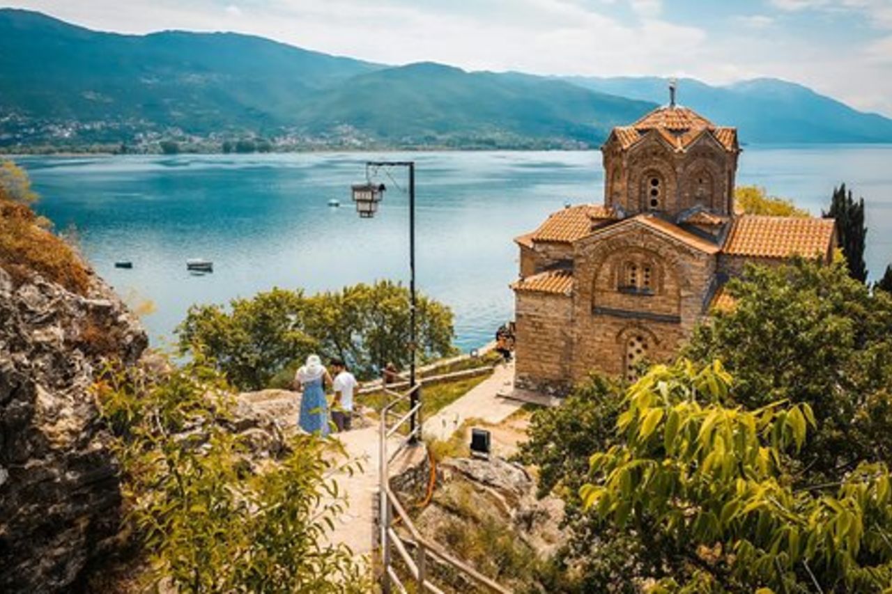Tour privato di un giorno di Ohrid, Macedonia del Nord da Tirana e Durazzo