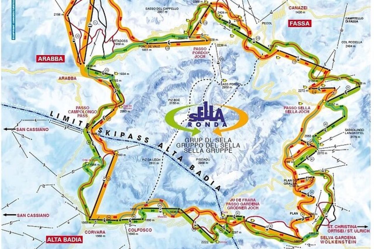 Tour in sci sulle Dolomiti: Sellaronda da Cortina d'Ampezzo — 2