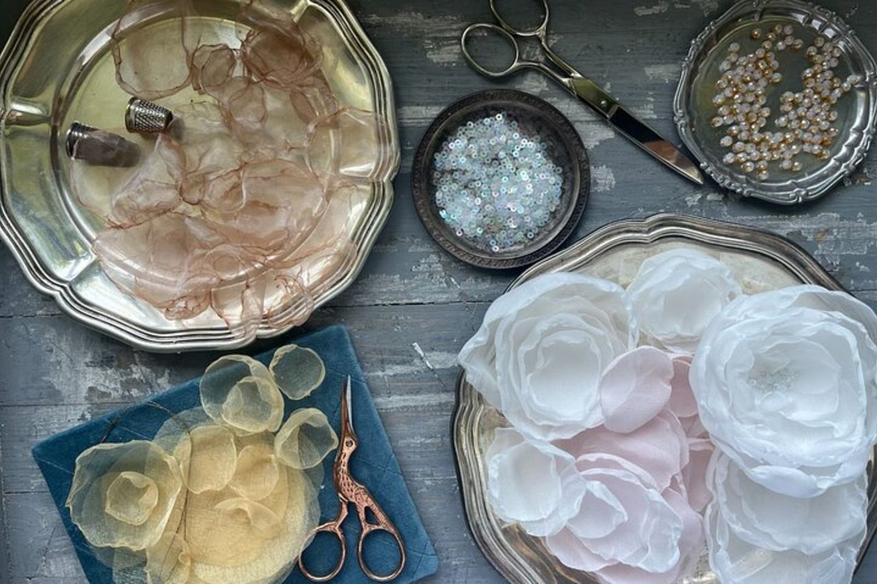 Organza Flowers Workshop Luce di candela e cristalli — 5