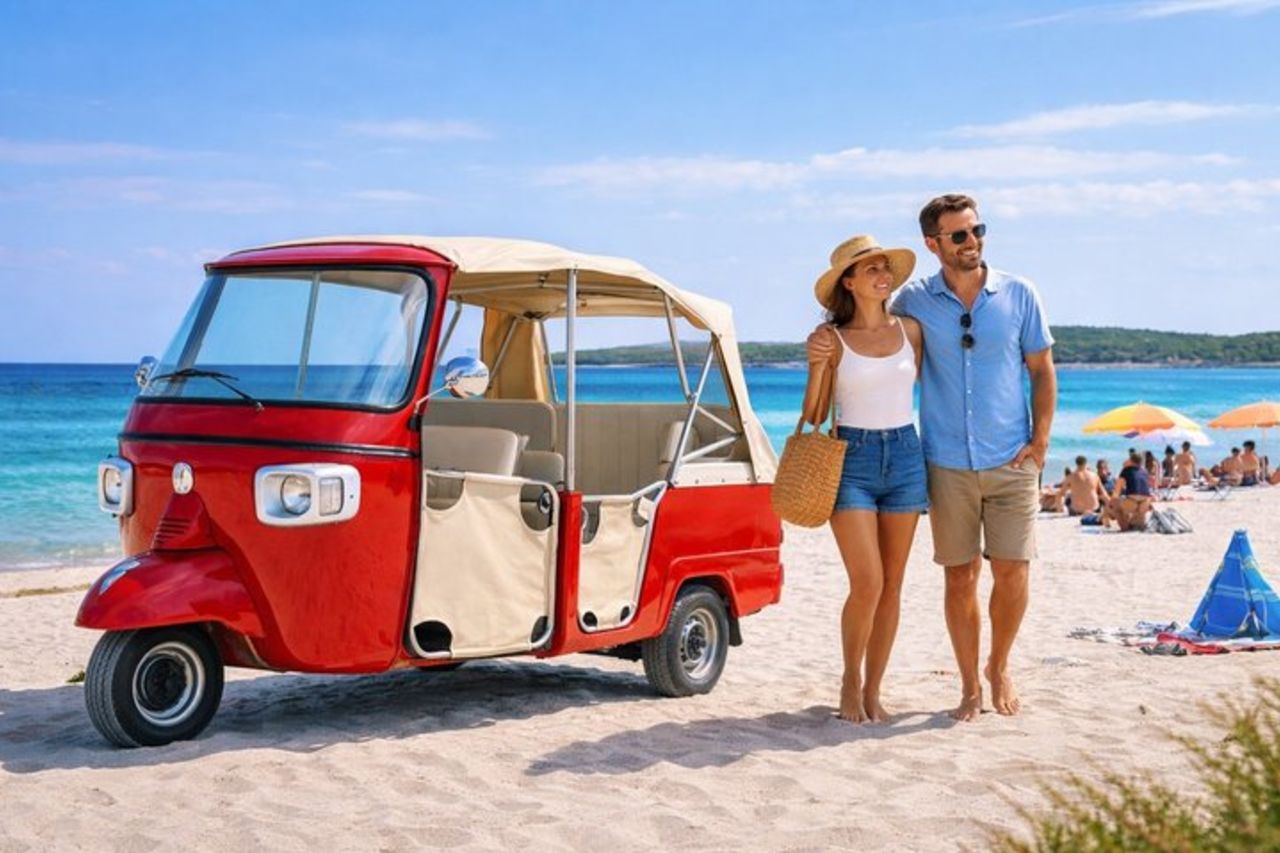 Olbia: Tour Privato in Tuk-Tuk + Spiaggia Pittulongu + pickup