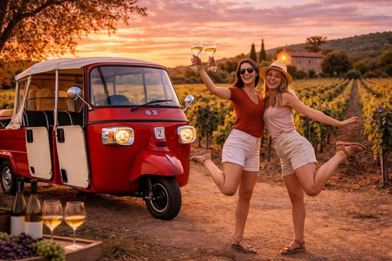 Olbia: Tour Privato in Tuk-Tuk + degustazione in cantina + pickup