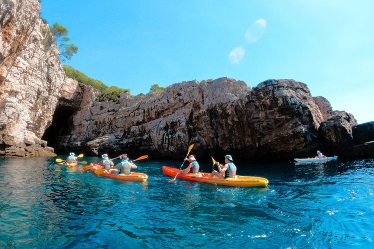 Sunset Sea Kayak a Dubrovnik con vino — 3