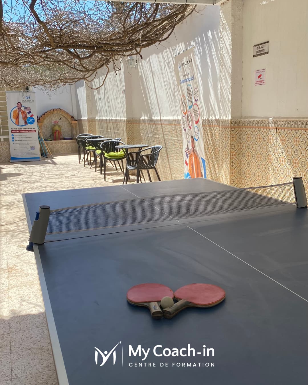 Espace détente patio ping-pong My Coach-in Birkhadem Alger