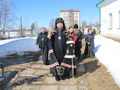 17 апреля Литургия Преждеосвященных Даров в Усть-Вымском Михайло-Архангельском монастыре.