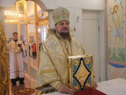 Святки. Архиерейская Литургия в богородичном храме Давпона