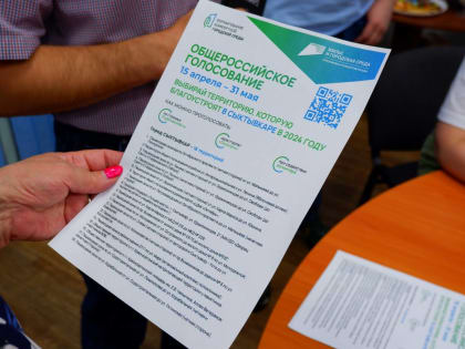 Уже более 44 тысяч жителей Коми выбрали территории для благоустройства в 2024 году
