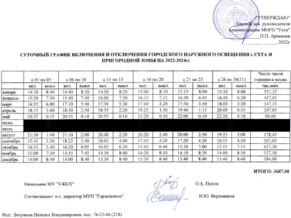 С 1 июня в Ухте на 2 месяца отключат уличное освещение