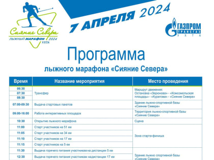 7 апреля на базе «Сияние Севера» состоится лыжный марафон