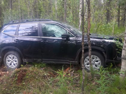 В Печоре Subaru оказался в кювете