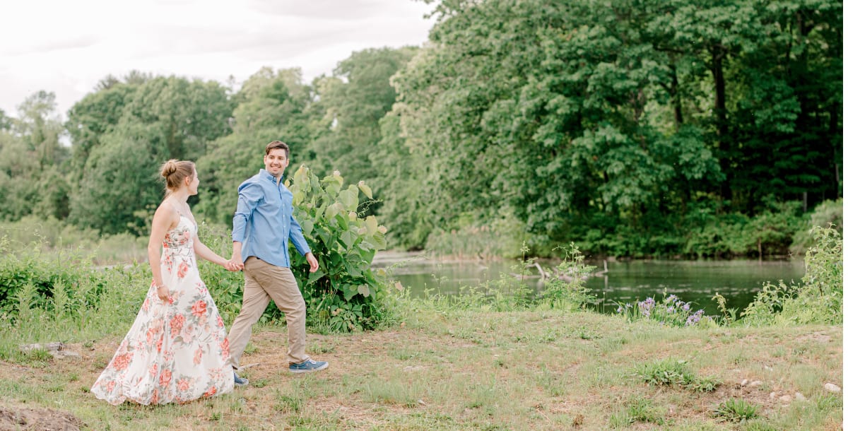 engagement shot of Marlee and Tom