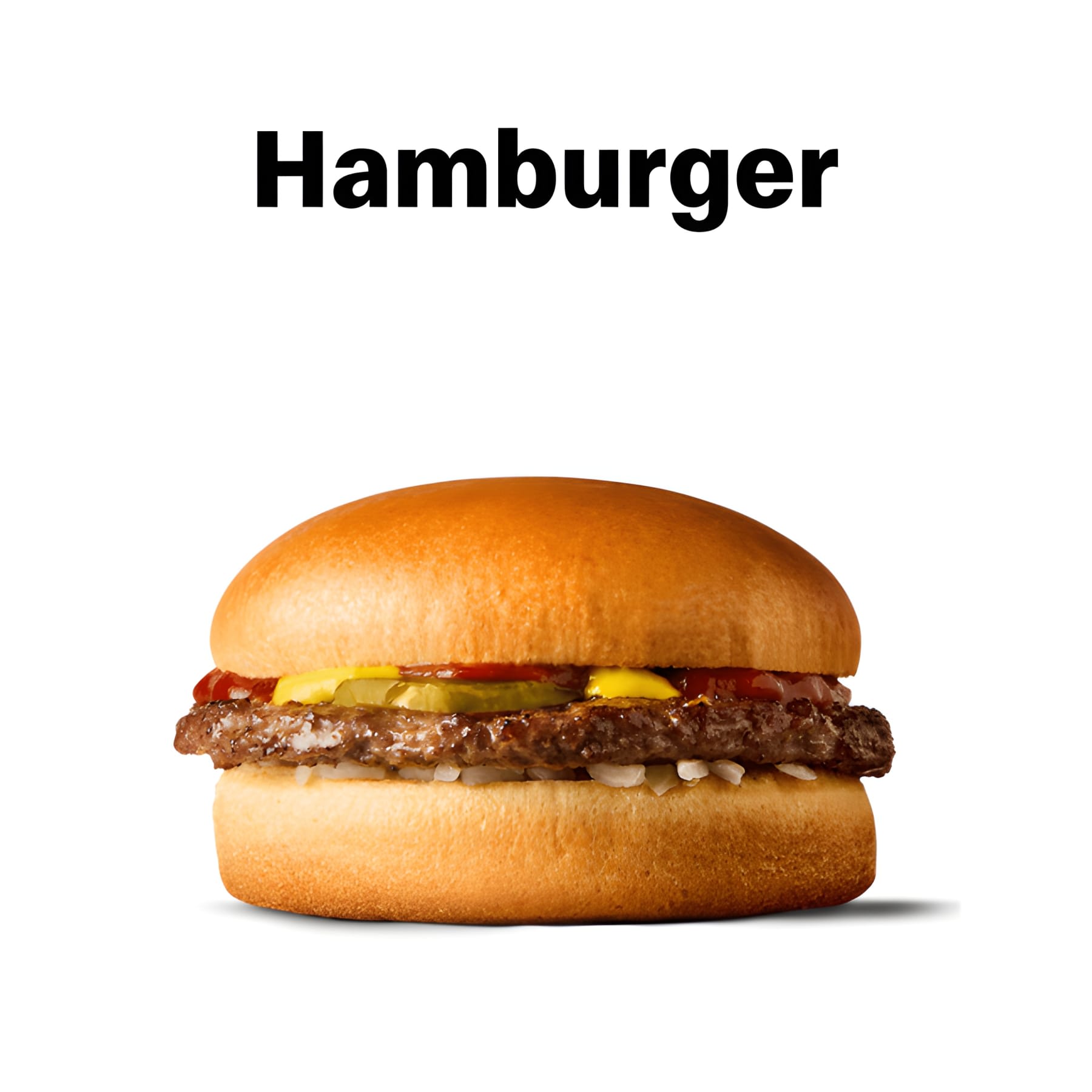 Hamburger, classic beef burger, pickles