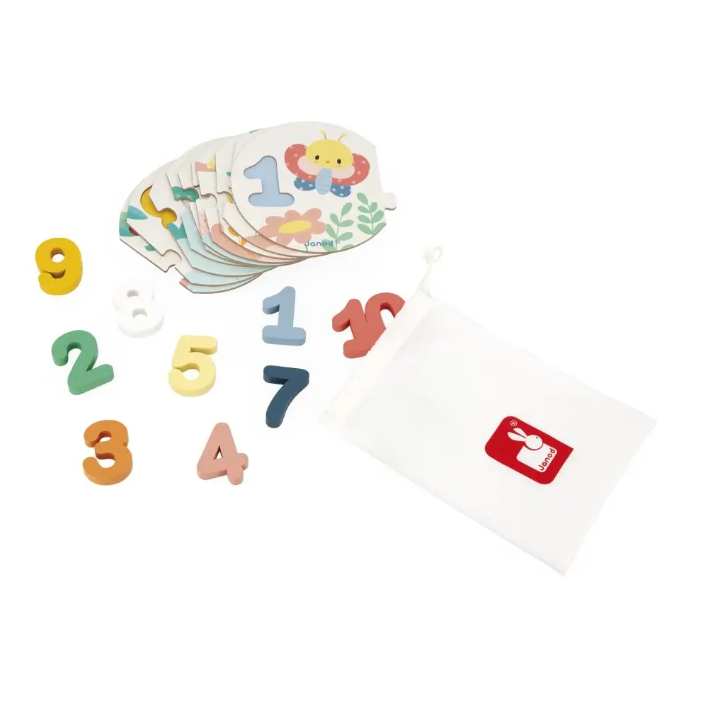 Puzzle vkladacie čísla Janod