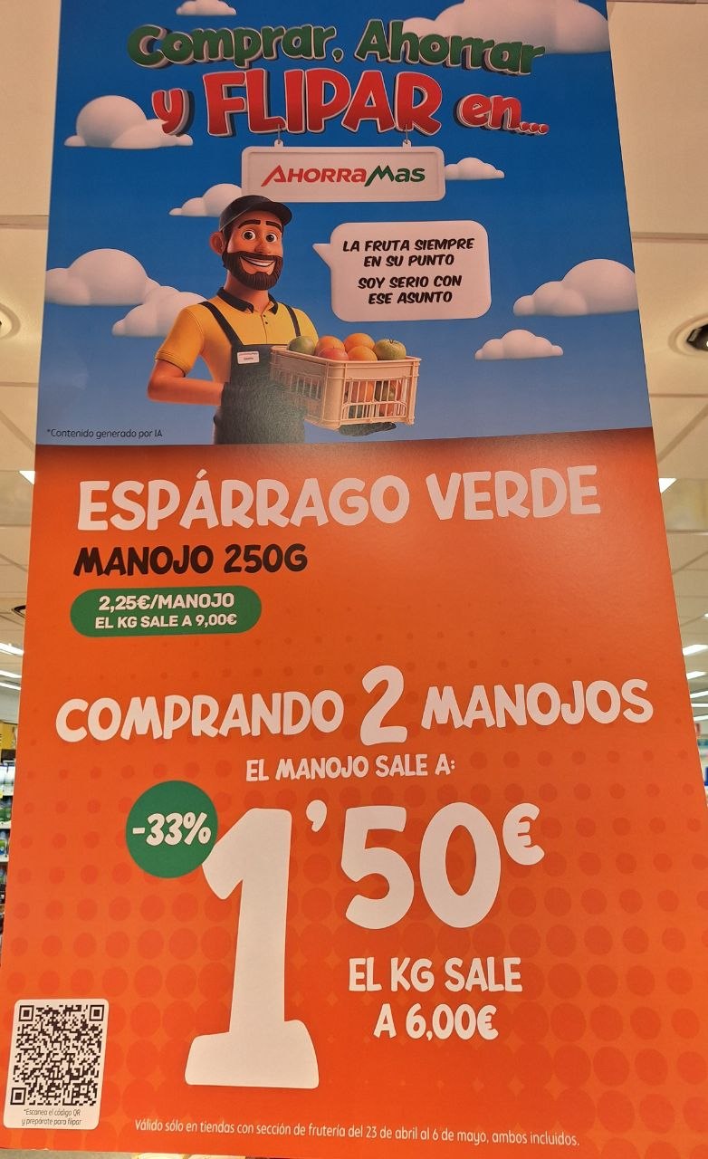 Promoción patatas 2x1 Ahorramás