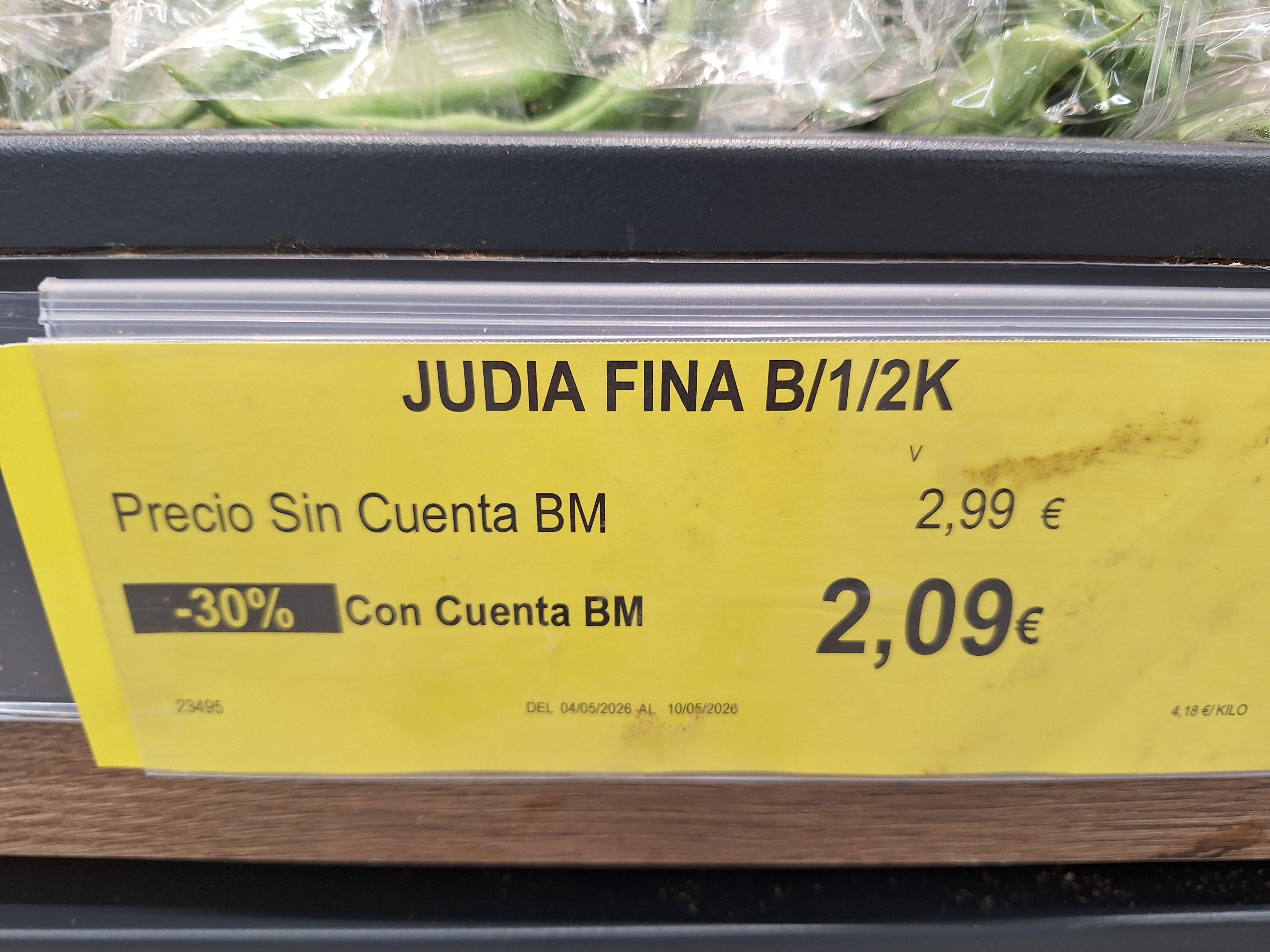 Judías verdes Helda marca Izarra en oferta