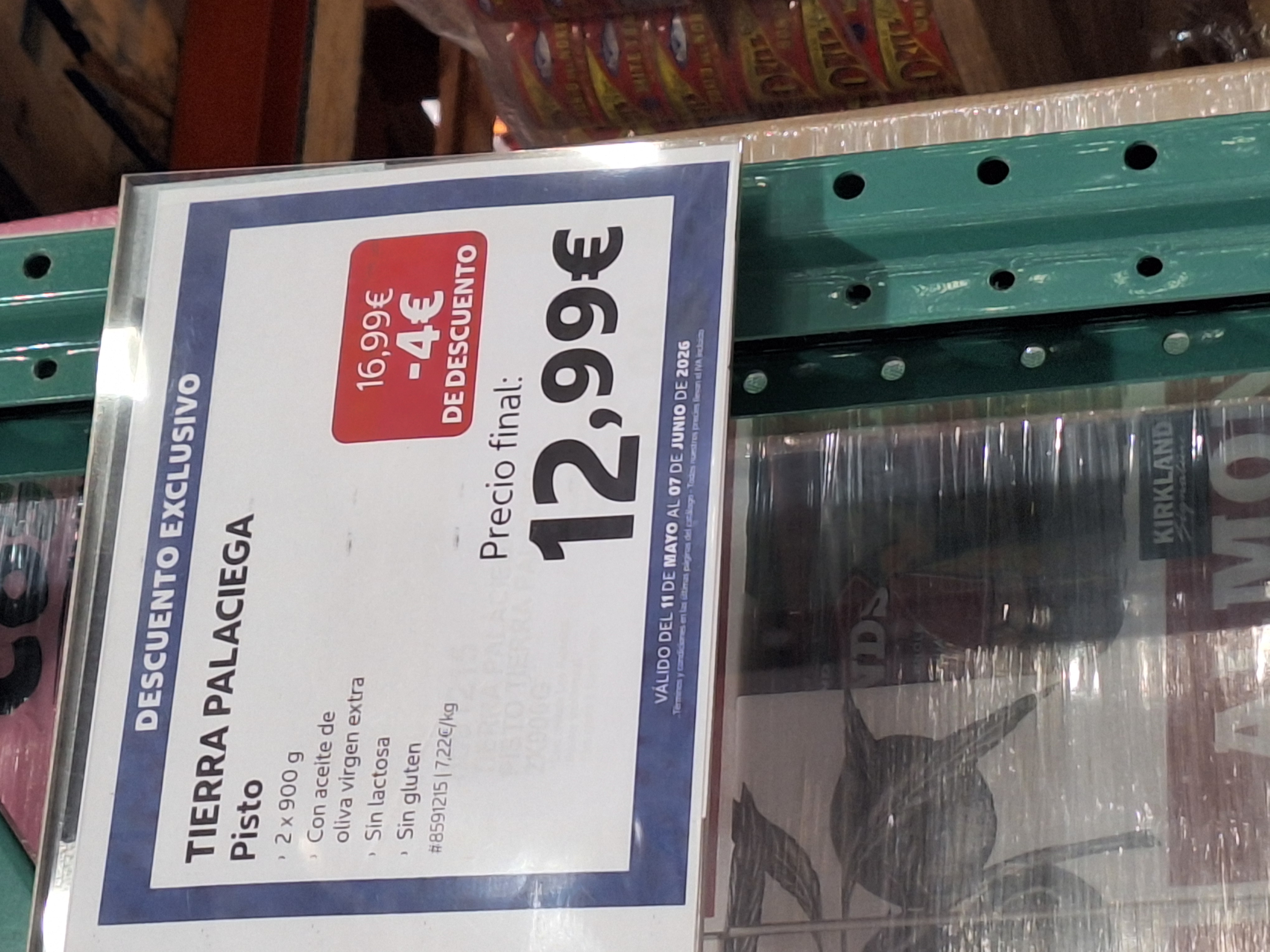 Pisto Tierra Palaciega en oferta en Costco