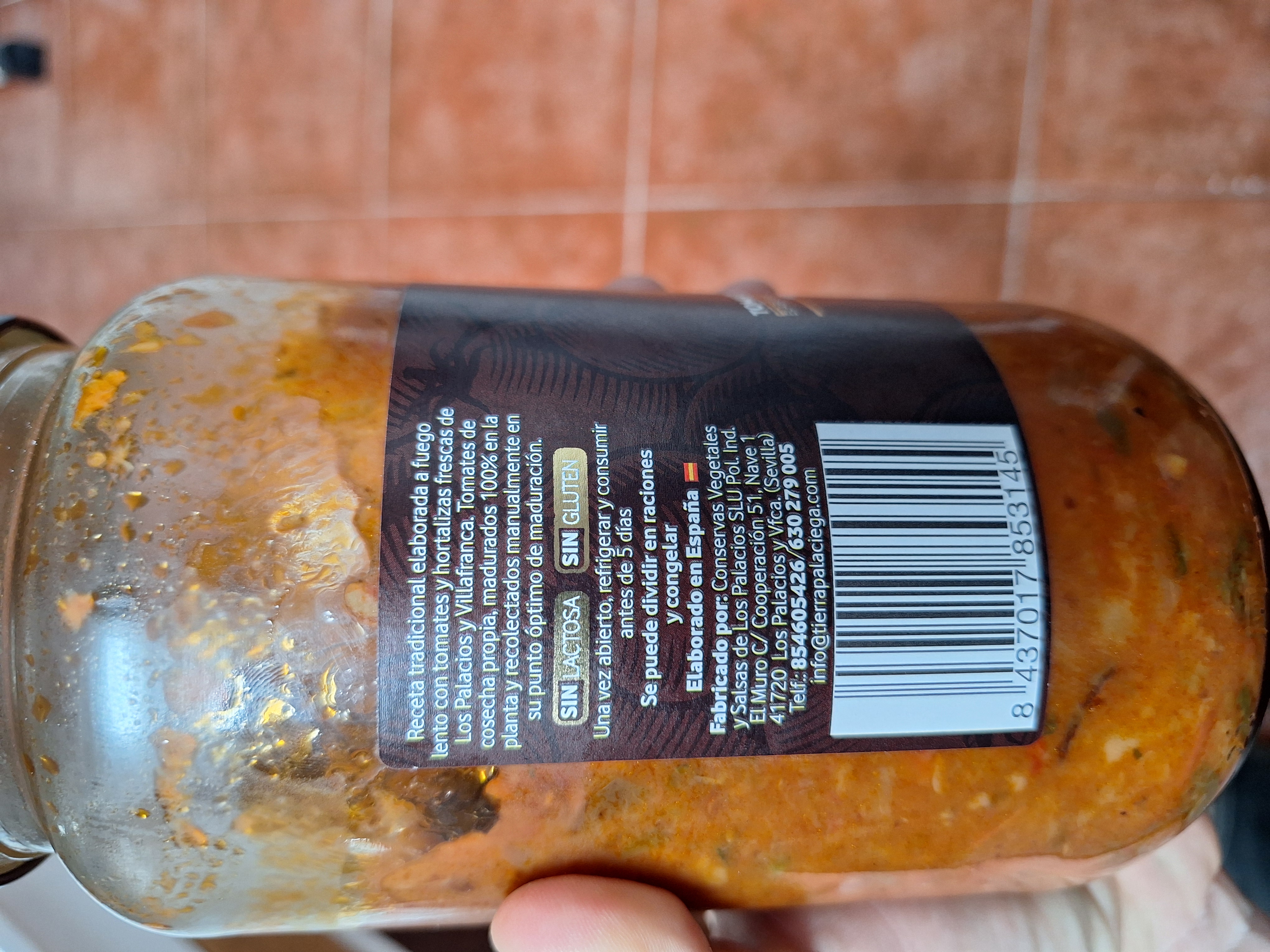 Etiqueta completa del producto