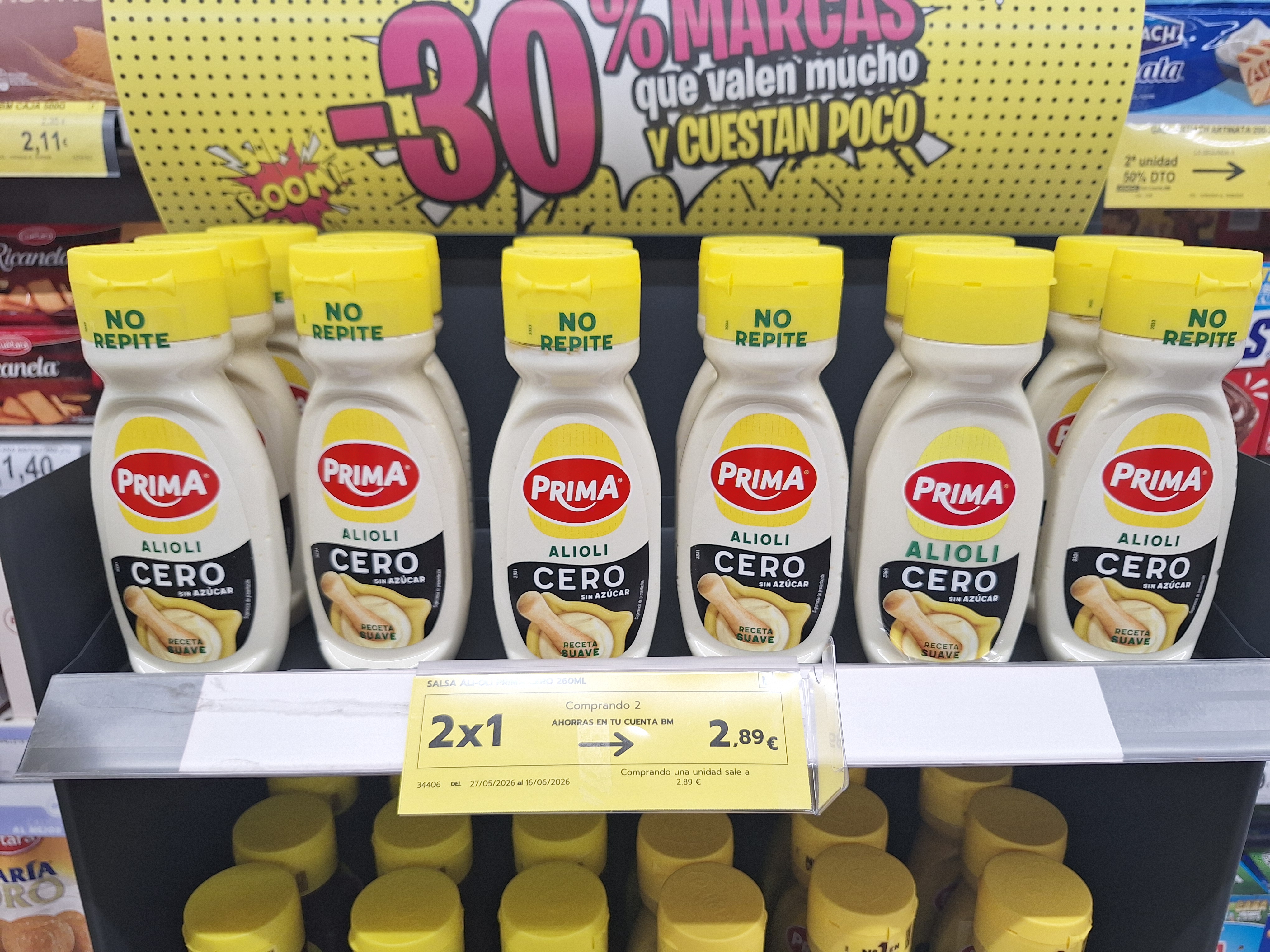 Alioli Cero Prima sin azúcar añadido