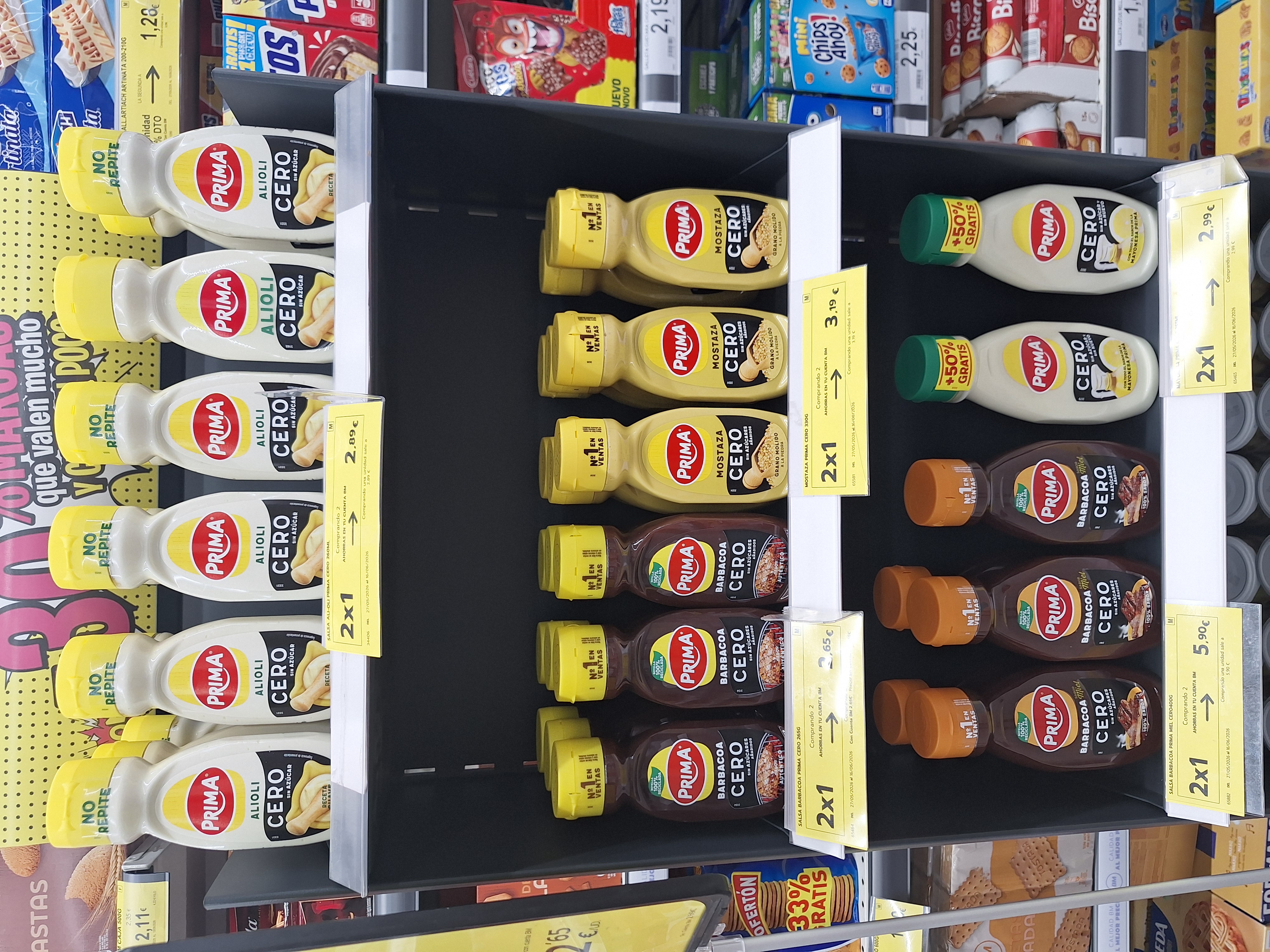 Promoción 2x1 salsas Prima Cero en Supermercados BM