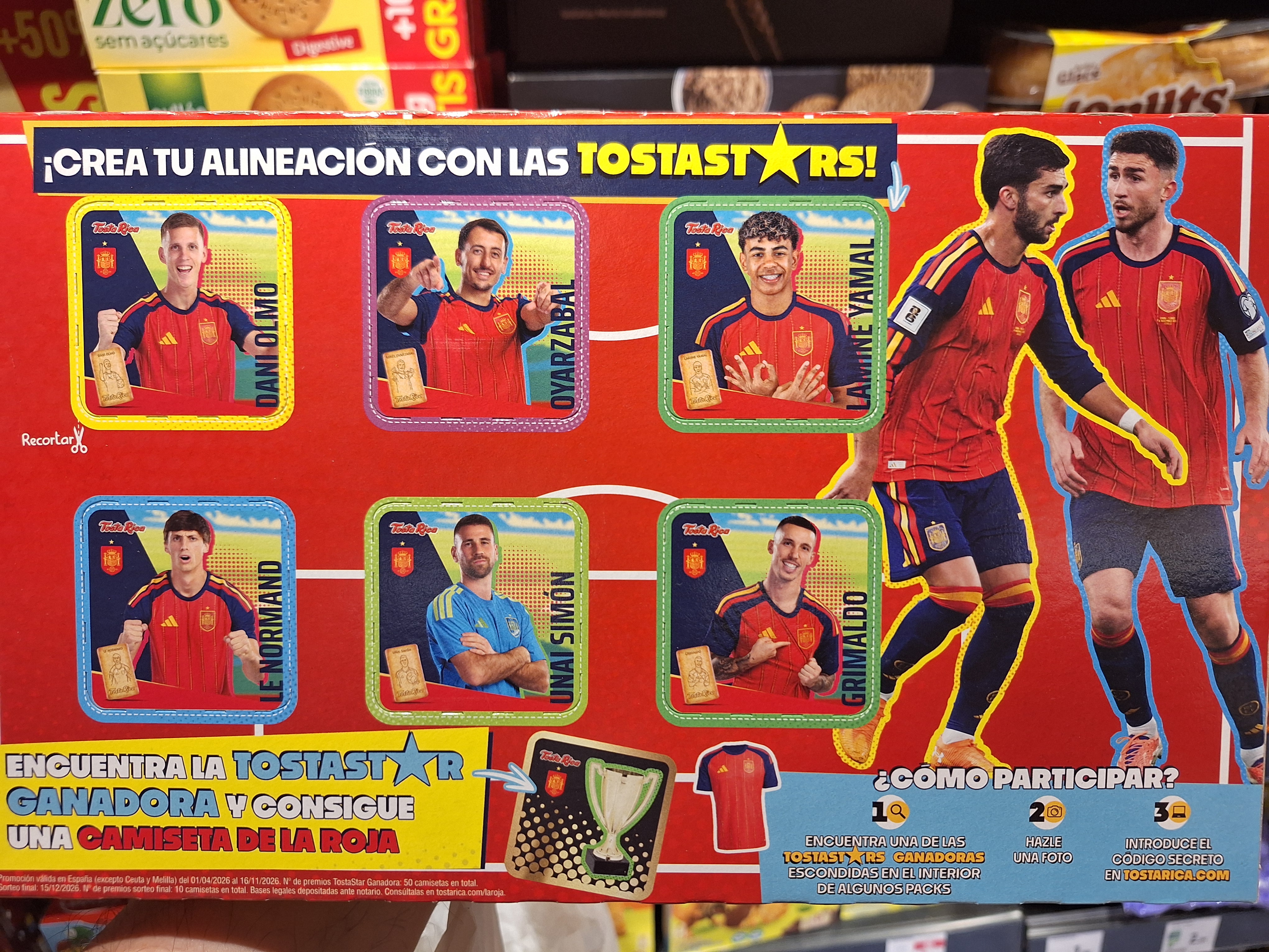Galletas Tosta Rica edición La Roja en Supercor