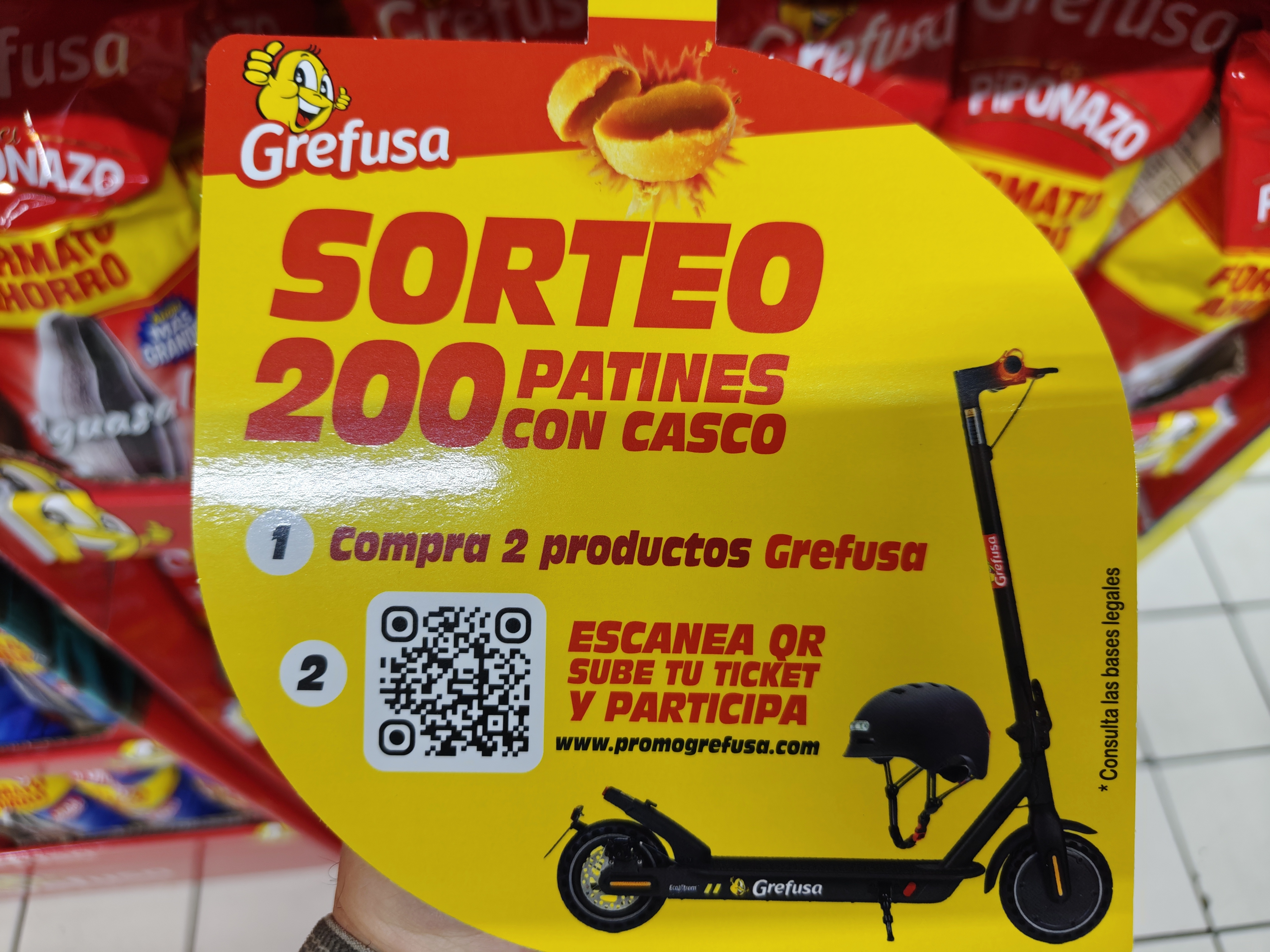 Detalle del envase de Gublins Grefusa con información nutricional