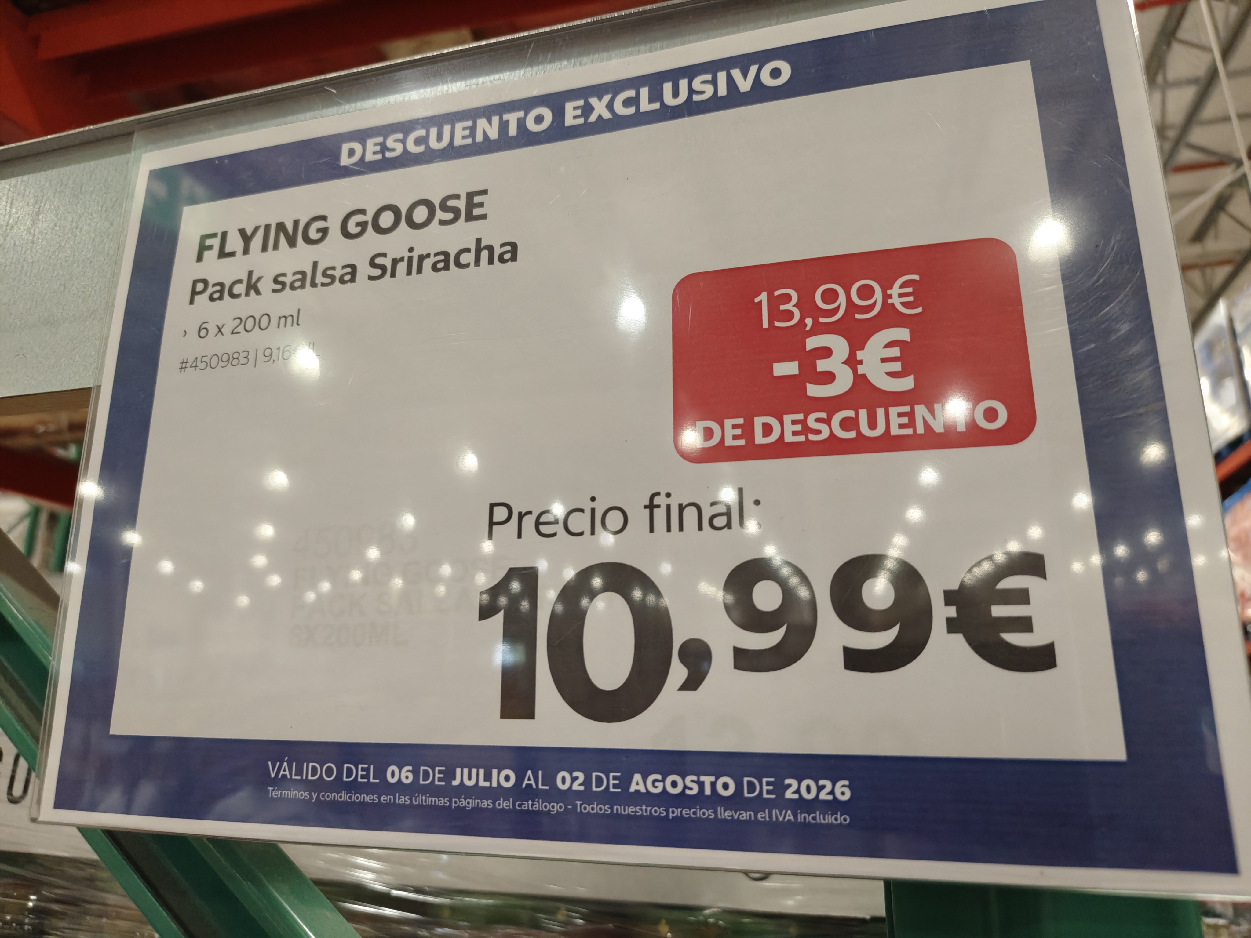 Pack mixto de salsas Flying Goose Sriracha en Costco