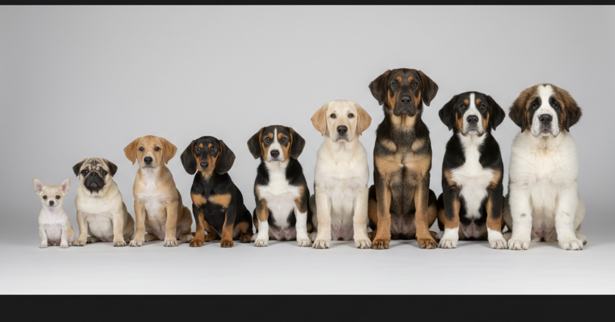 Puppy Weight Chart by Breed Size (lb and kg)