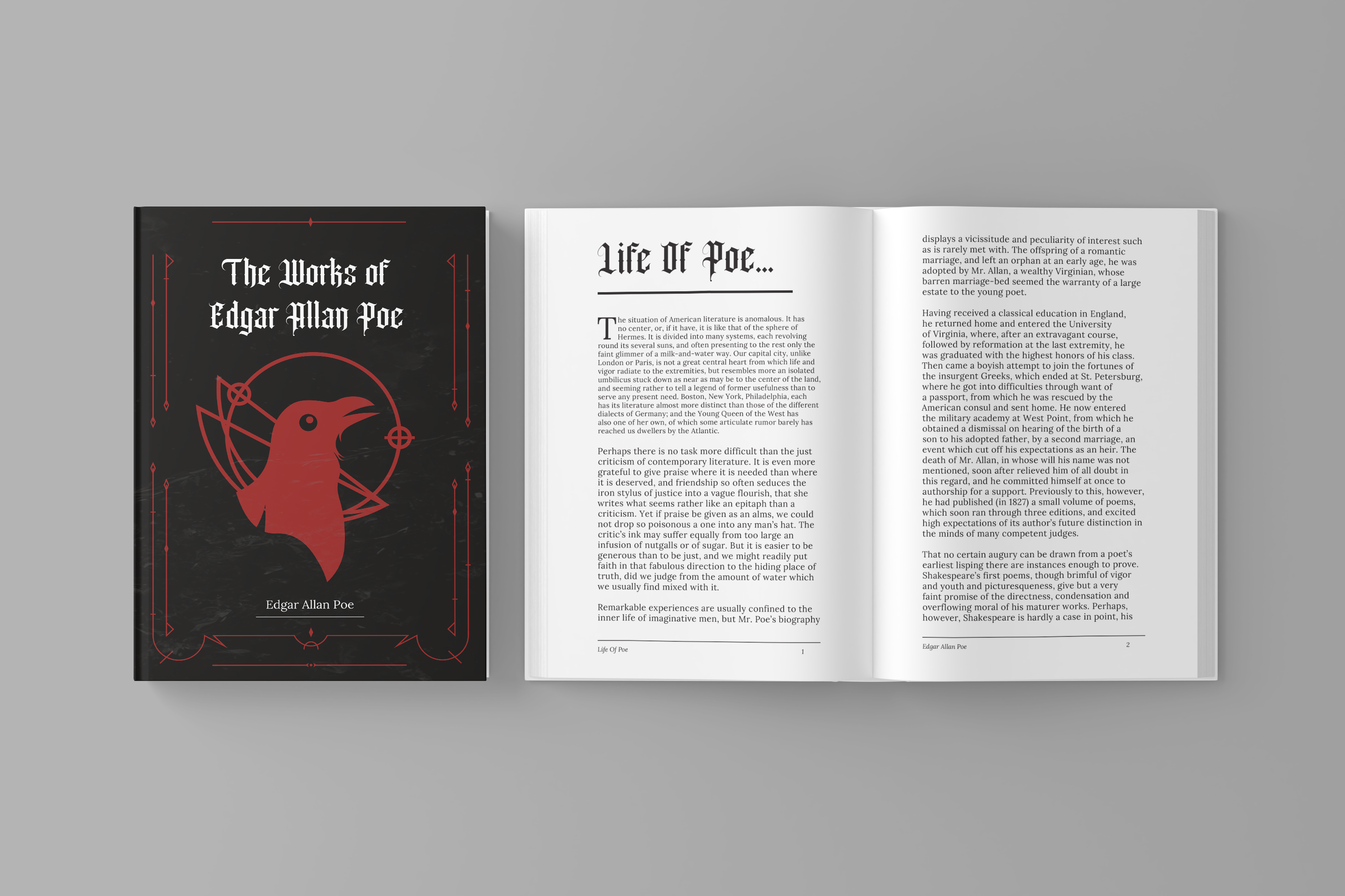 Works of Edgar Allan Poe ReDesign