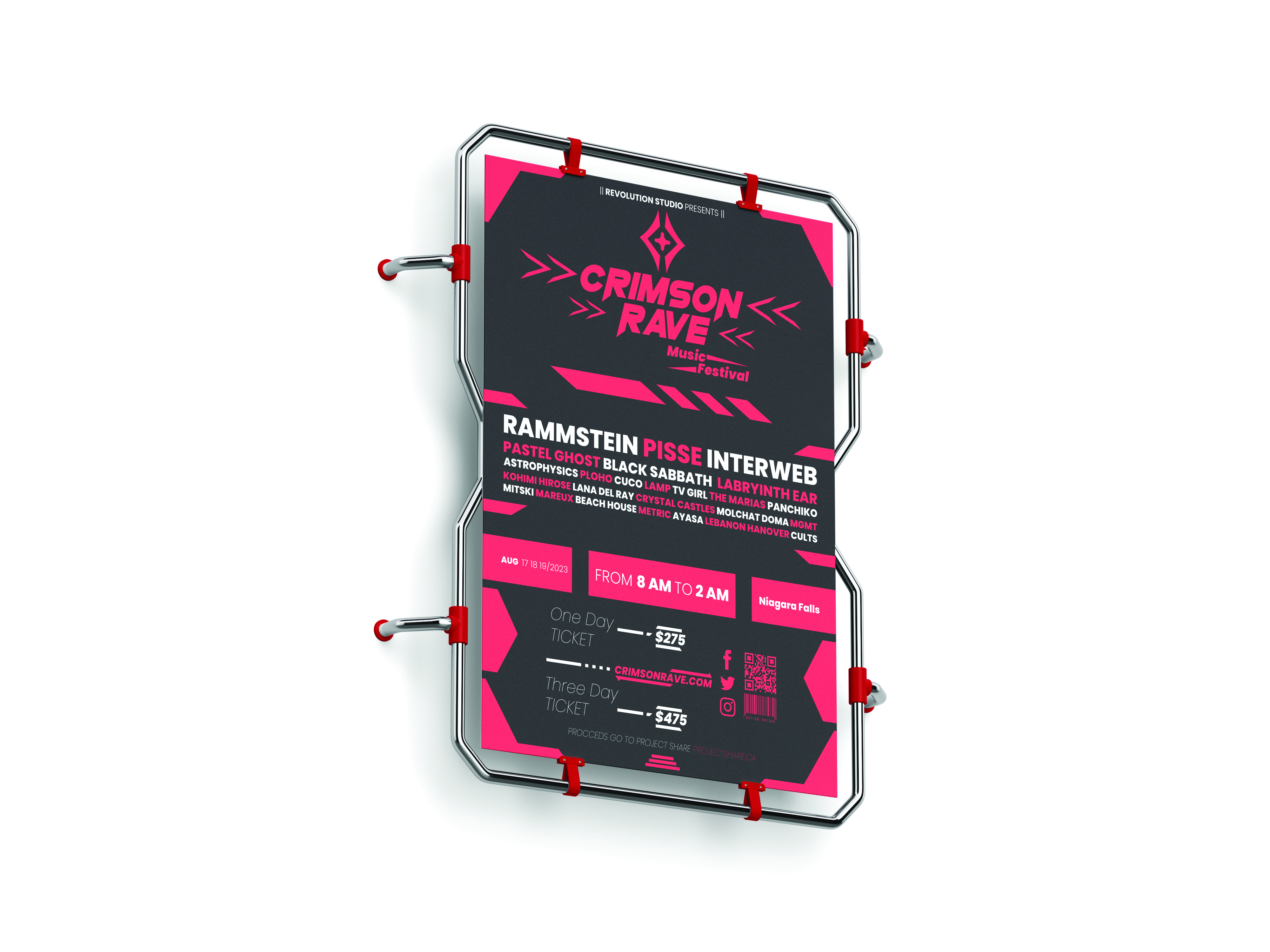 Crimson Rave Poster Design