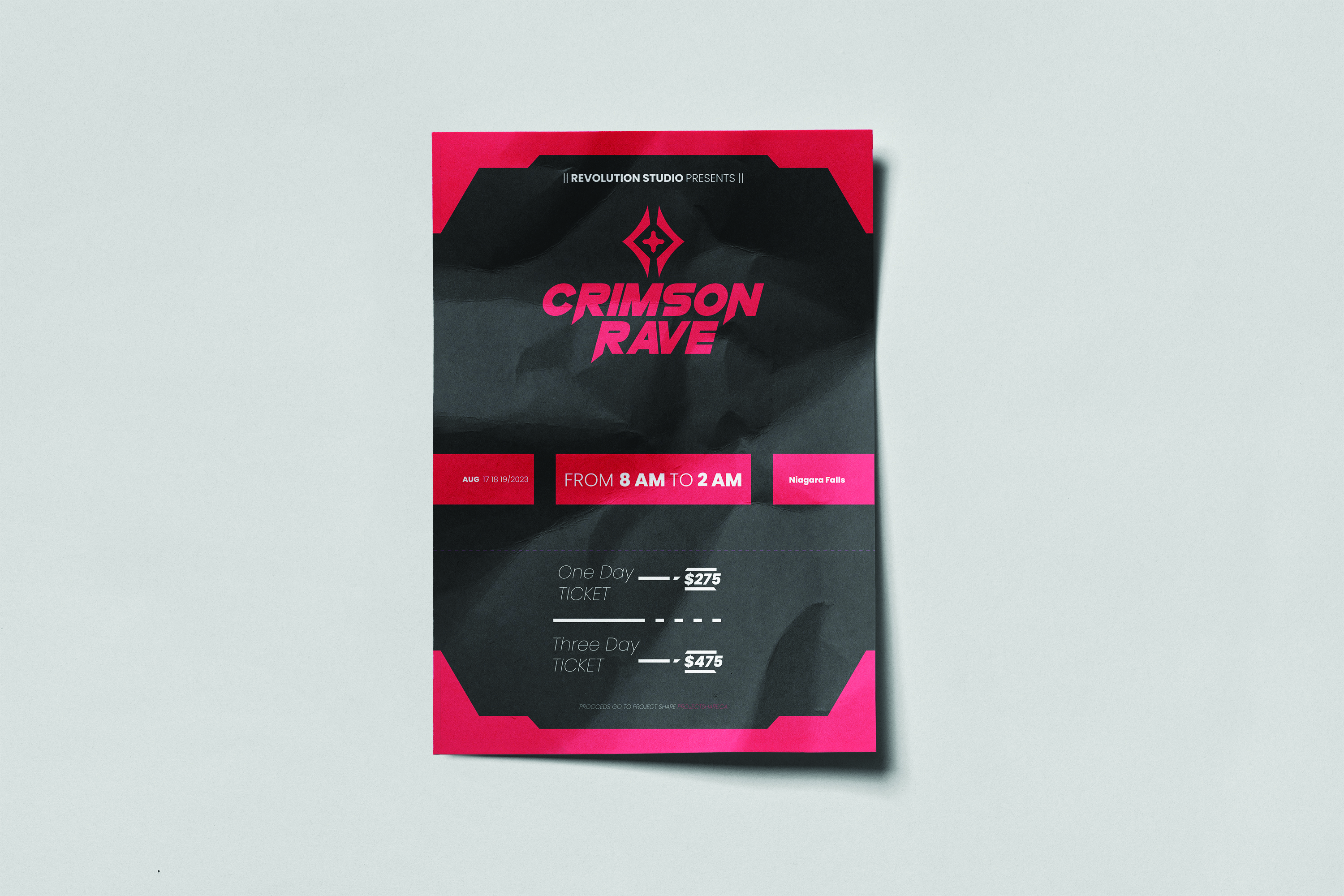 Crimson Rave Poster Design
