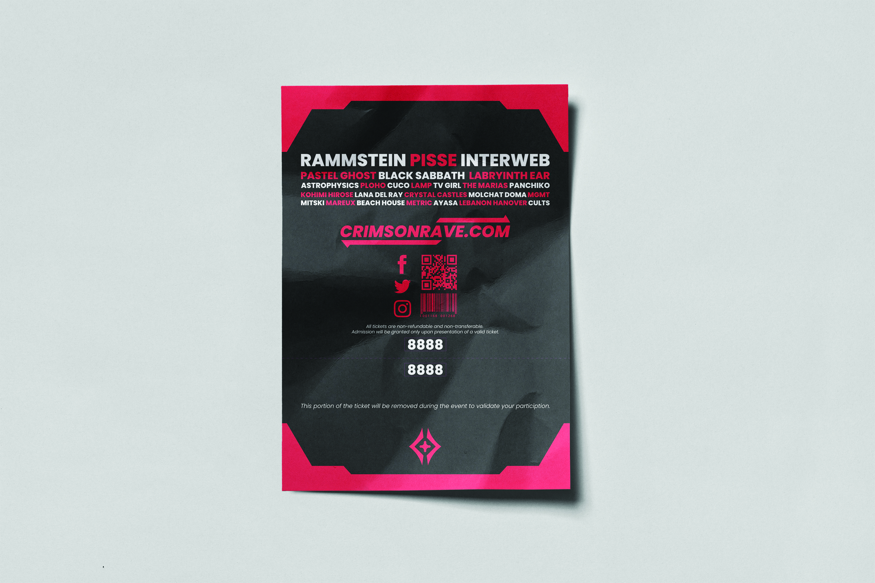 Crimson Rave Poster Design