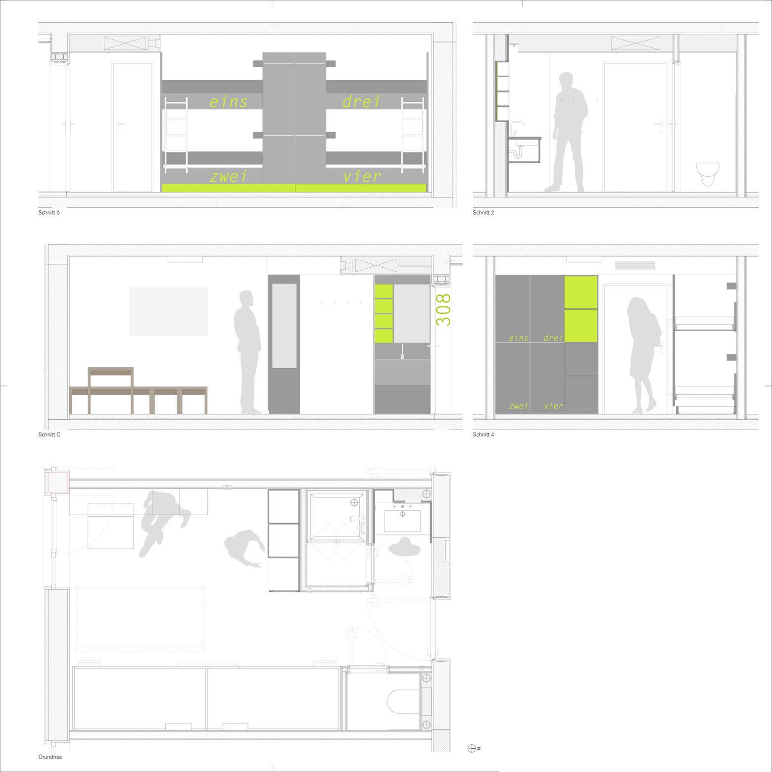 Planung Vierbettzimmer