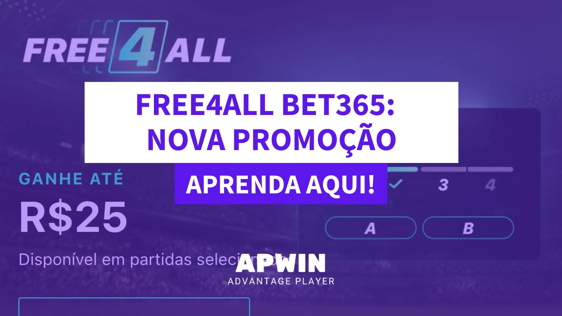 Free 4 All Bet365: nova promoção do site