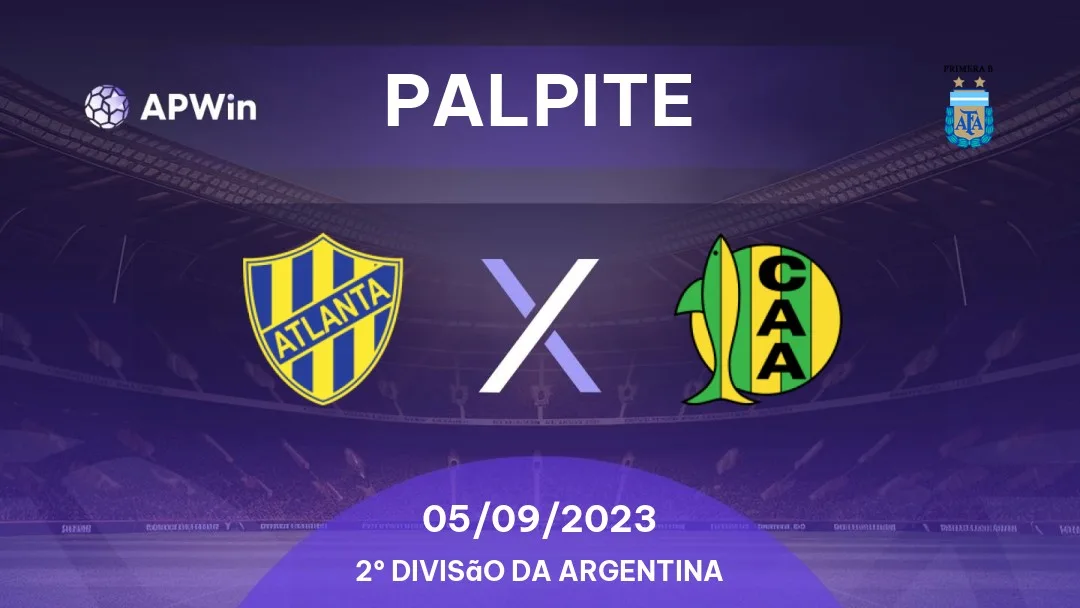 Palpite Atlanta x Aldosivi: 05/09/2023 - 2ª Divisão da Argentina