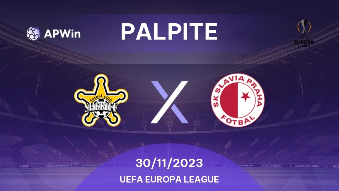 Palpite Sheriff Tiraspol x Slavia Praga x Liga Europa 30/11/2023