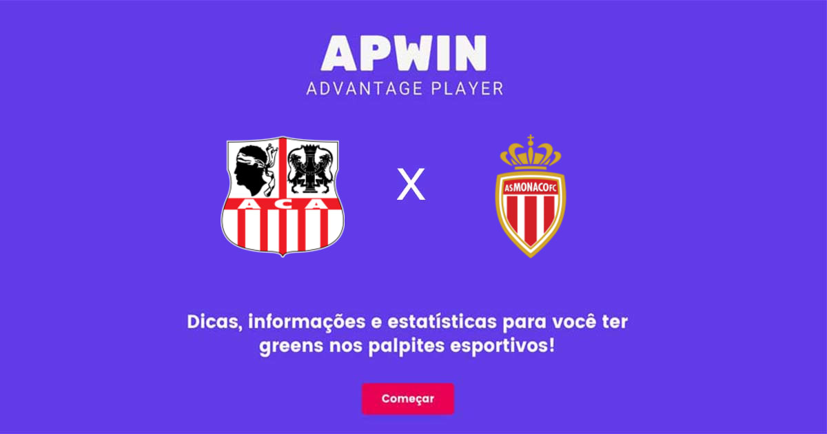 Ajaccio x Monaco Estat&iacute;sticas | 19/03/2023 | APWin