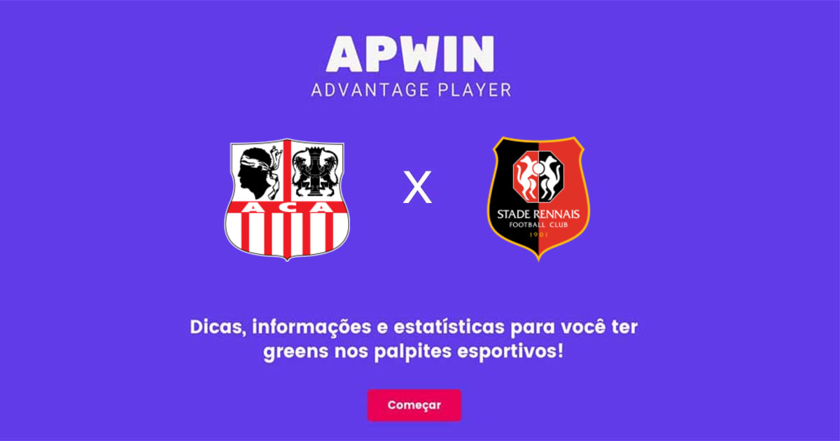 Ajaccio x Rennes Estat&iacute;sticas | 21/05/2023 | APWin