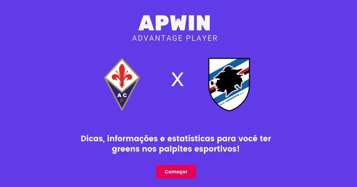 Fiorentina x Sampdoria Estat&iacute;sticas | 30/04/2023 | APWin