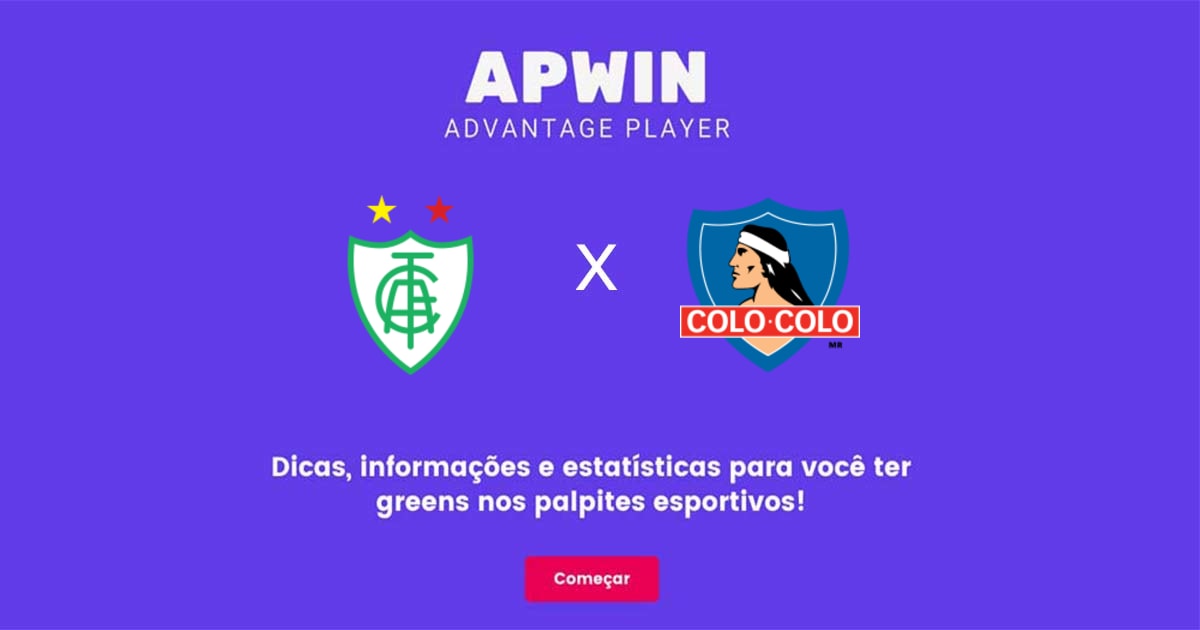 Am&eacute;rica Mineiro x Colo-Colo: Estat&iacute;sticas - 18/07/2023 | APWin
