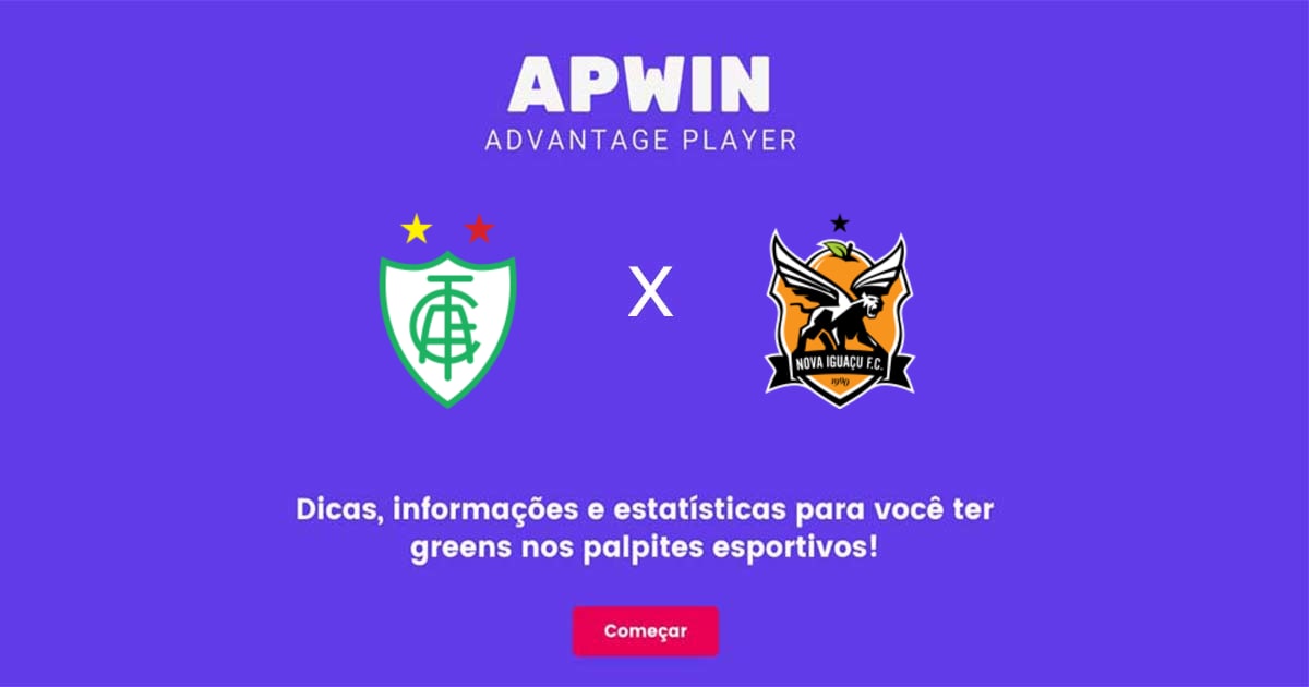 América Mineiro x Nova Iguaçu Estatísticas | 26/04/2023 | APWin