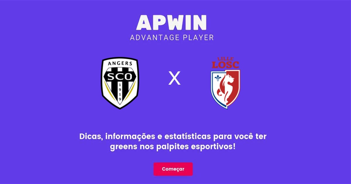 Angers SCO x Lille Estat&iacute;sticas | 08/04/2023 | APWin