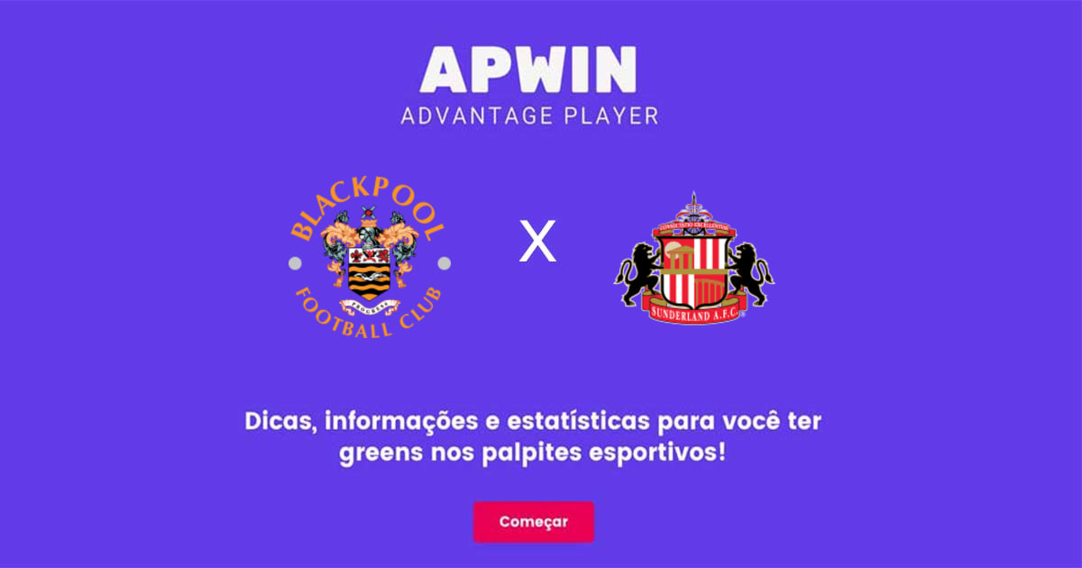 Blackpool x Sunderland Estat&iacute;sticas | 01/01/2023 | APWin