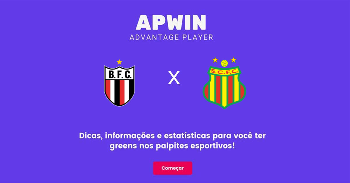 Botafogo SP x Sampaio Corr&ecirc;a Estat&iacute;sticas | 21/04/2023 | APWin