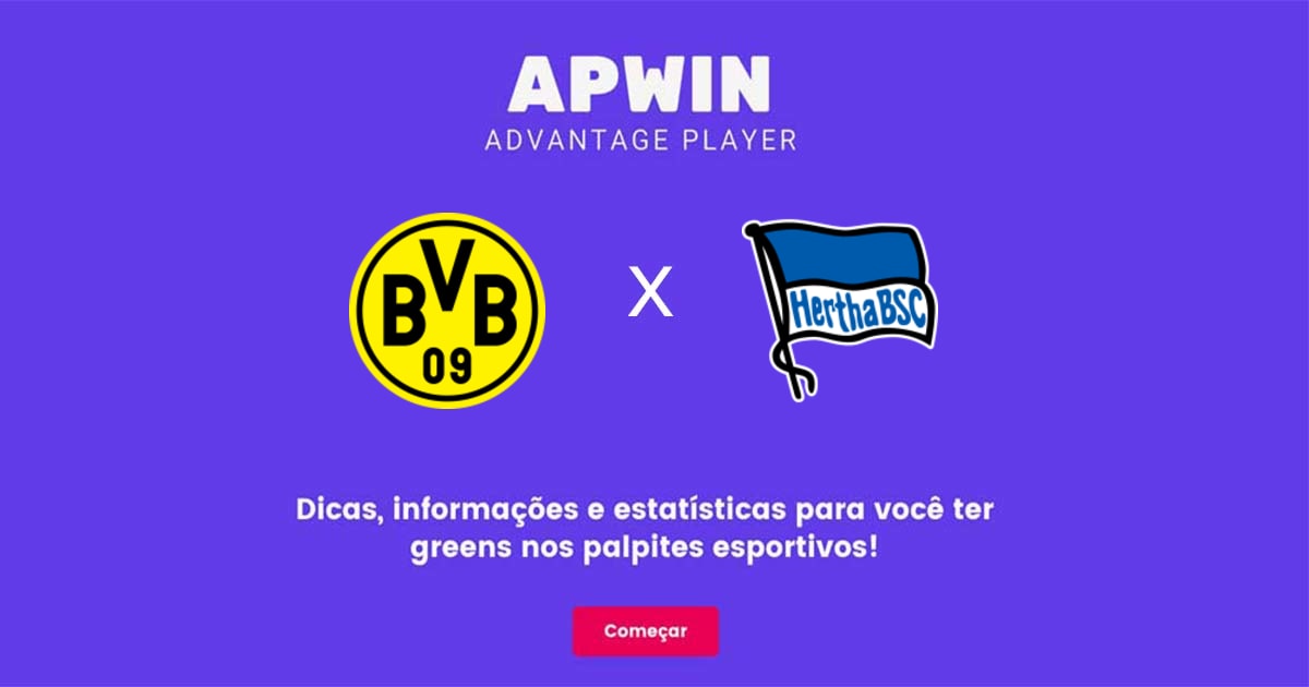 Borussia Dortmund x Hertha BSC Estat&iacute;sticas | 19/02/2023 | APWin