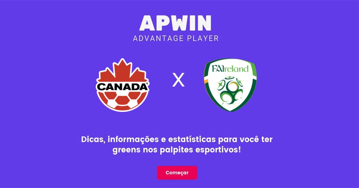Canad&aacute; Feminino x Rep&uacute;blica da Irlanda Feminino: Estat&iacute;sticas - 26/07/2023 | APWin