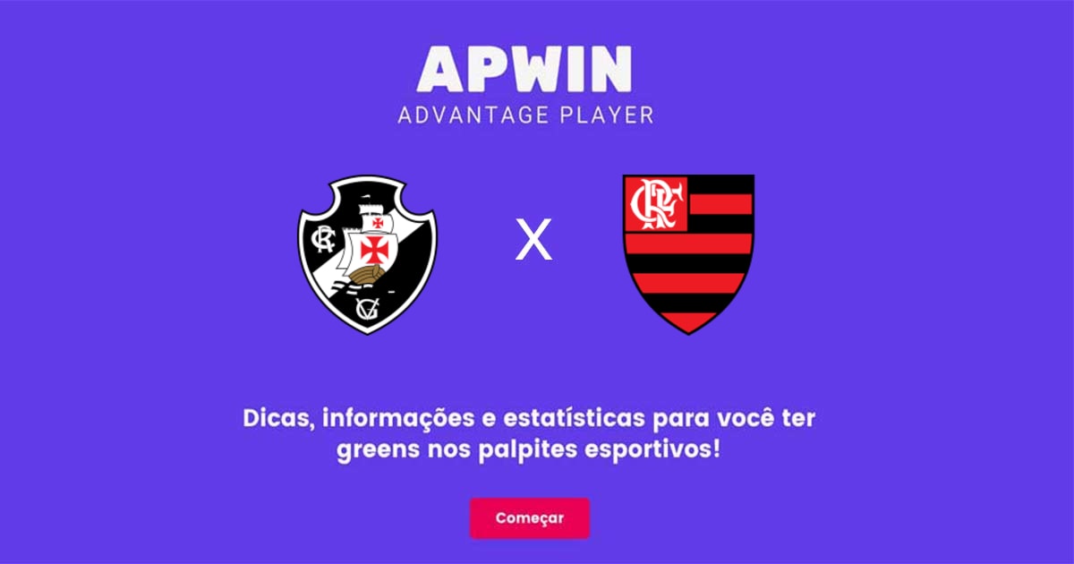 Palpites para Vasco x Flamengo: odds para ganhar