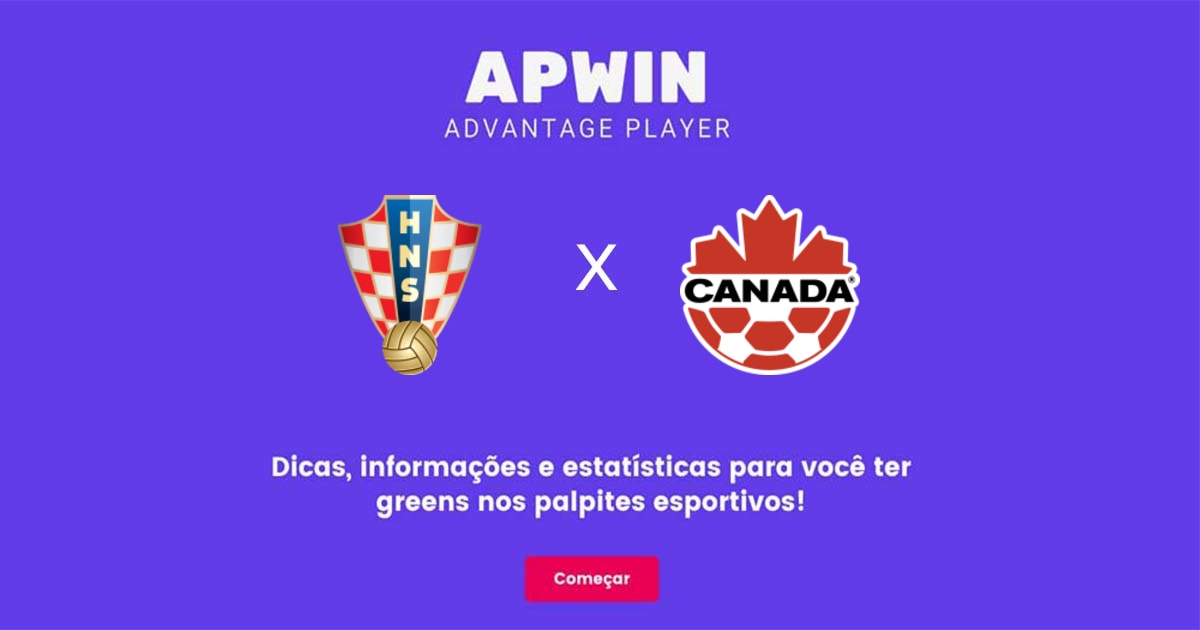 Cro&aacute;cia x Canad&aacute; Estat&iacute;sticas | 27/11/2022 | APWin