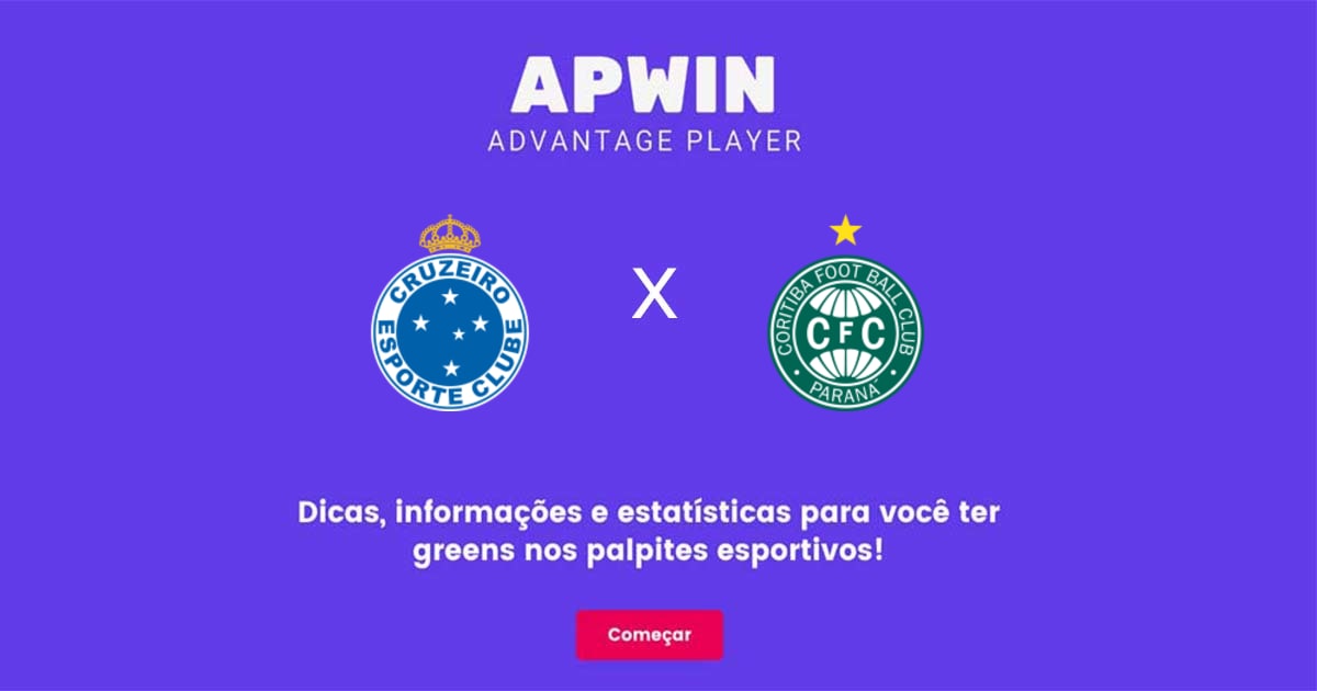 Cruzeiro x Coritiba: Estat&iacute;sticas - 16/07/2023 | APWin