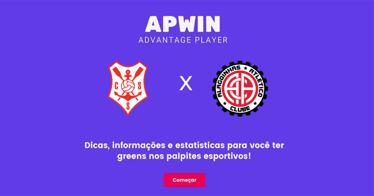 Sergipe x Atl&eacute;tico Alagoinhas Estat&iacute;sticas | 14/06/2023 | APWin